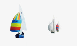 彩色的帆船素材