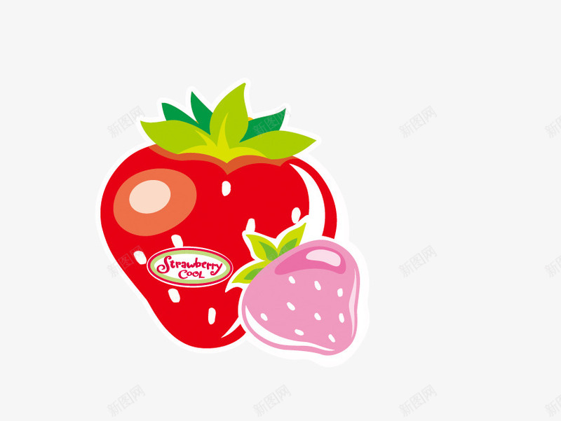 草莓系列png免抠素材_新图网 https://ixintu.com 简约画 红色 草帽