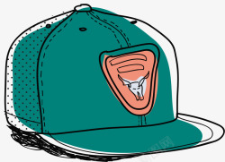 湖蓝色棒球帽素材