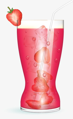 粉红色果汁粉红色夏天草莓汁矢量图高清图片