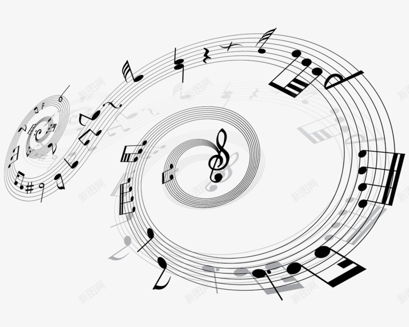 乐曲乐谱png免抠素材_新图网 https://ixintu.com 乐曲 乐谱 五线谱 音符