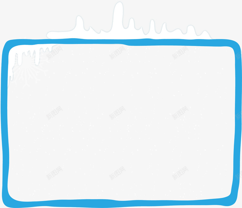 蓝色边框冰雪边框元素矢量图ai免抠素材_新图网 https://ixintu.com 冰雪边框元素 矢量冰雪边框素材 蓝色边框 边框 矢量图
