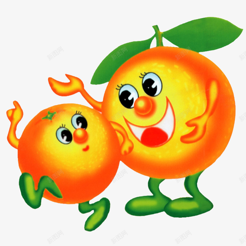 卡通可爱的两个香橙png免抠素材_新图网 https://ixintu.com 卡通 可爱 插图 橘子 橙子 水果 表情 香橙 香橙卡通