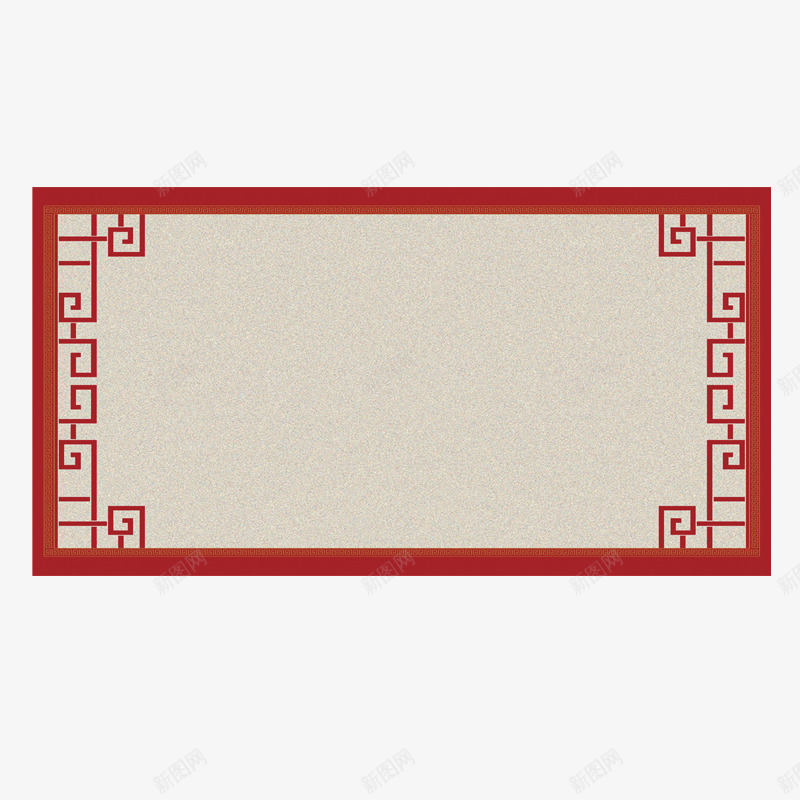 中国风花纹框png免抠素材_新图网 https://ixintu.com 古风 红色 花纹 装饰墙 长方形