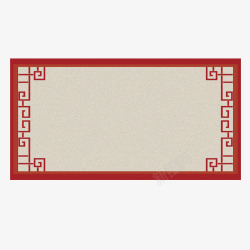 长方形大理石墙中国风花纹框高清图片