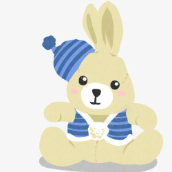 戴帽子的兔子戴帽子的小兔子高清图片