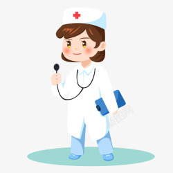 医生帽子白色圆弧护士元素高清图片