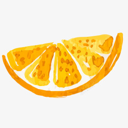 柠檬冰激凌手绘清新卡通橘子矢量图高清图片