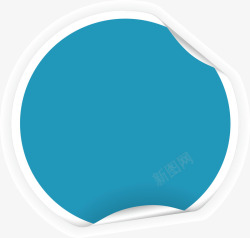 蓝色圆形卷纸矢量图素材