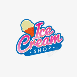 彩色甜筒彩色卡通冰淇淋标识矢量图图标高清图片