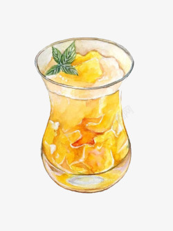 可爱的玻璃瓶卡通杨桃果汁高清图片