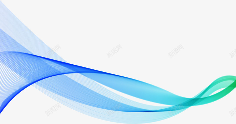 抽象科技线条png免抠素材_新图网 https://ixintu.com 几何 波纹 矢量素材 线条 蓝色