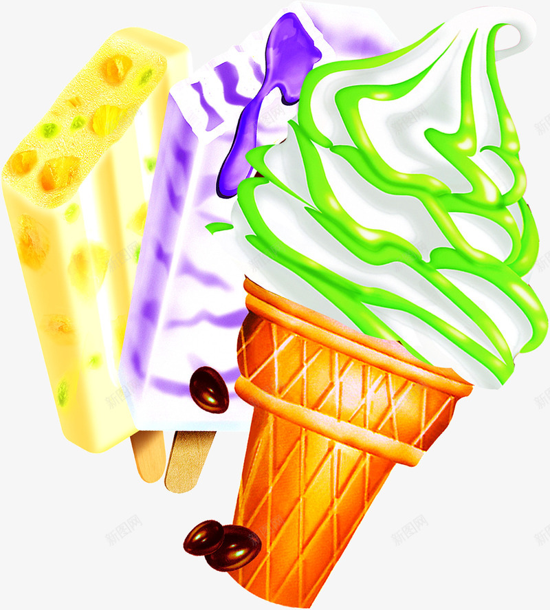 夏季冰淇淋雪糕海报png免抠素材_新图网 https://ixintu.com 冰淇淋 夏季 海报 素材 雪糕