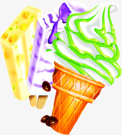 夏季冰淇淋雪糕海报素材