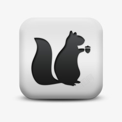 squirrel不光滑的白色的广场图标动物动物高清图片