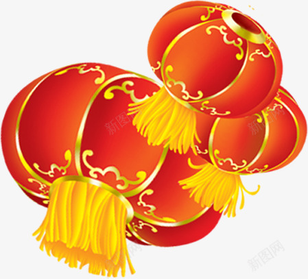 红色卡通灯笼元旦png免抠素材_新图网 https://ixintu.com 元旦 卡通 灯笼 红色