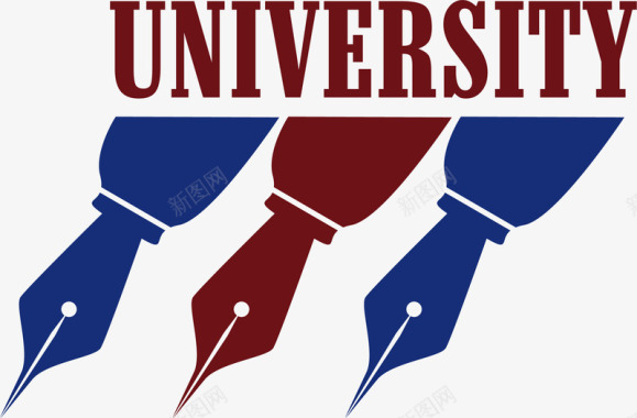 钢笔商学院logo矢量图图标图标