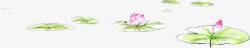 水墨春天里的粉红花中国风荷花高清图片