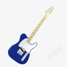 蓝色吉他透明背景png免抠素材_新图网 https://ixintu.com PNG透明 新图网 背景素材 蓝色吉他