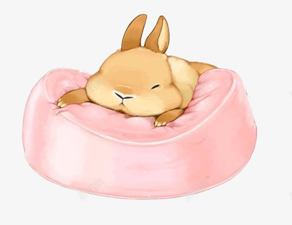 棉花糖和兔子png免抠素材_新图网 https://ixintu.com 兔子 棉花糖 睡觉 被窝
