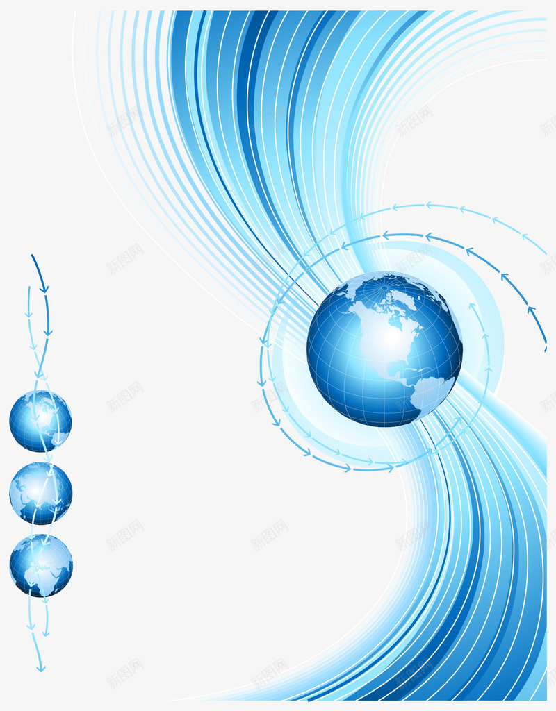 线性地球png免抠素材_新图网 https://ixintu.com 免扣png 圆球 线条 艺术 蓝色