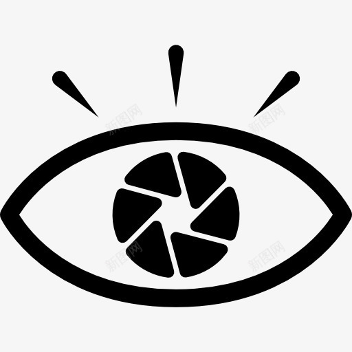 用膜片虹膜图标png_新图网 https://ixintu.com 光圈 工具 形状 照片图标 界面 眼睛 符号