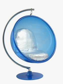 塑料椅蓝色半球塑料吊篮椅高清图片