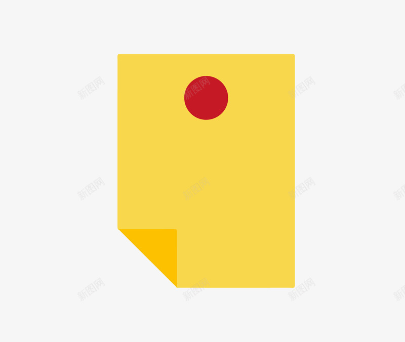 黄色便签纸icon图标png_新图网 https://ixintu.com icon 便签 便签纸 扁平化 矢量图免费下载 贴在墙上的便签纸 黄色图标