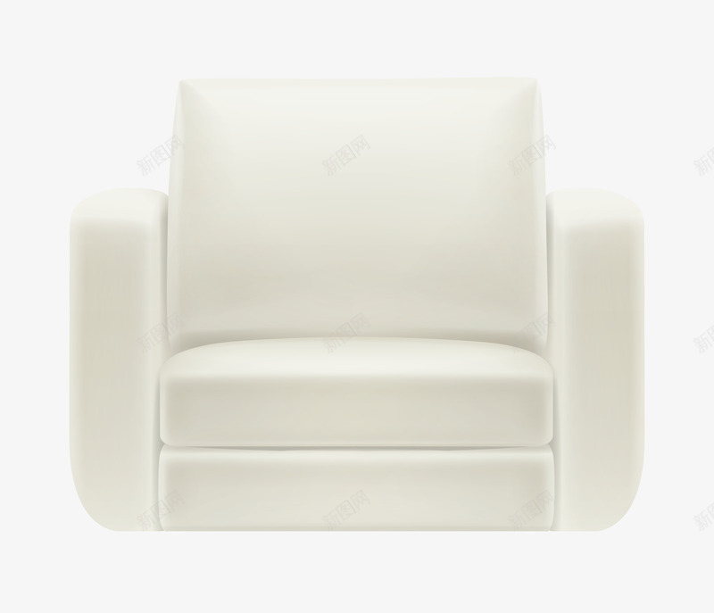 白色沙发矢量图ai免抠素材_新图网 https://ixintu.com 休闲 创意 沙发设计 白色沙发 精美 矢量图