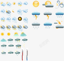 天气情况标志天气插件图标高清图片