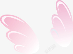 粉色天使翅膀矢量图高清图片