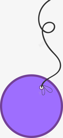 紫色圆圈吊牌素材