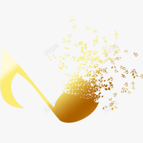 音符png免抠素材_新图网 https://ixintu.com 光感效果 卡通音符 装饰音符 设计图 金色底纹 音乐会 音符特效