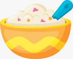 美味的米煳黄色立体美味食物高清图片