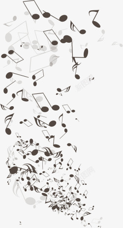 投影音乐漂浮的音乐符号高清图片