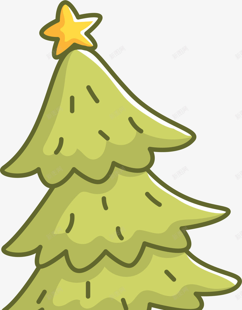 绿色卡通星星圣诞树png免抠素材_新图网 https://ixintu.com Christma Christmas Merry 冬日树木 圣诞快乐 圣诞树 圣诞节 绿色树木 装饰图案