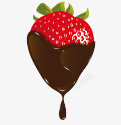 草莓巧克力酱素材