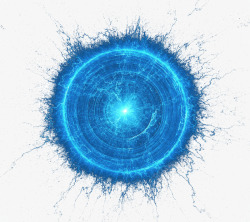 科幻圆形现代蓝色圆形高科技装饰高清图片
