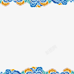 海报水纹素材中国风水波纹装饰高清图片