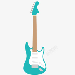 蓝色电吉他蓝色的电吉他高清图片