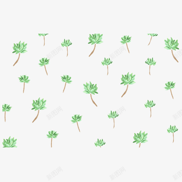 一堆绿色小树苗组成的背景png免抠素材_新图网 https://ixintu.com 密集 树苗 绿色 背景