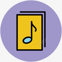 音符矢量卡通图卡通音符艺术图标高清图片