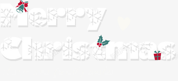 白色圣诞节英文字体png免抠素材_新图网 https://ixintu.com 圣诞节 字体 白色 英文