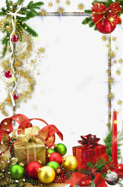 美丽的香花相框圣诞装饰美丽相框高清图片