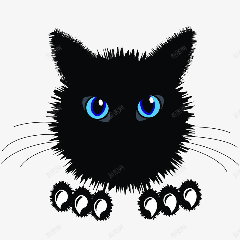 黑色小猫咪的表情png免抠素材_新图网 https://ixintu.com 动物 卡通 喂养 头像 宠物 小猫 小猫咪 猫 猫咪 猫咪胡子 胡子 胡须 表情