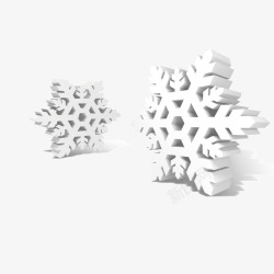 3D立体纸雕效果立体雪花高清图片