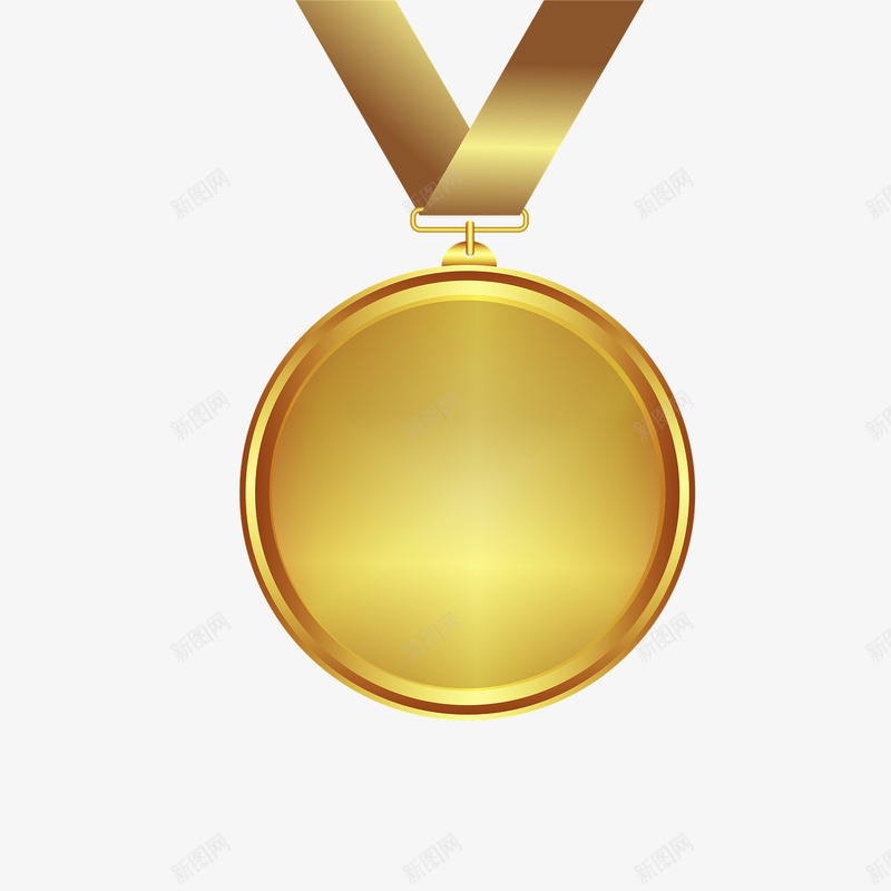 金色奖牌png免抠素材_新图网 https://ixintu.com 圆形的 奖牌 手绘 挂饰 比赛 简图 金色的 飘带
