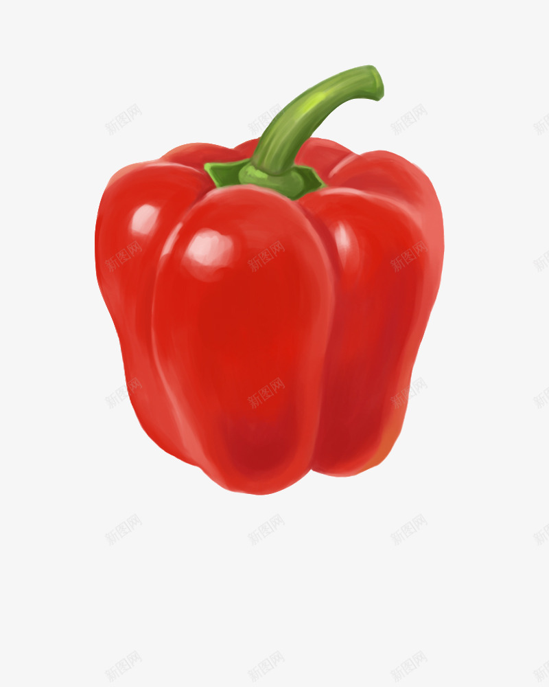 一个辣椒png免抠素材_新图网 https://ixintu.com 一个 卡通 手绘 桔梗 简图 红色的 蔬菜 辣椒