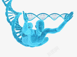 飞人PNG元素基因科技高清图片