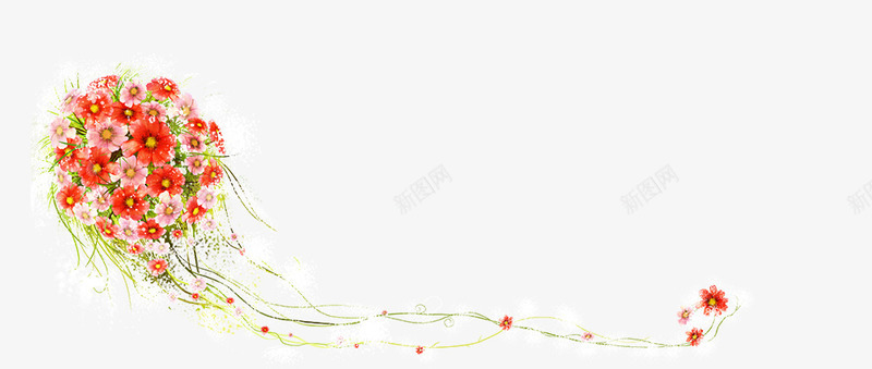 鲜花背景png免抠素材_新图网 https://ixintu.com 手绘 抽象花纹 玫瑰 羽毛 艺术字体 花朵 花瓣 花藤 雪花 鲜花